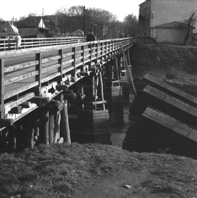 Most drewniany na Wisłoku, ul. Lwowska w Rzeszowie