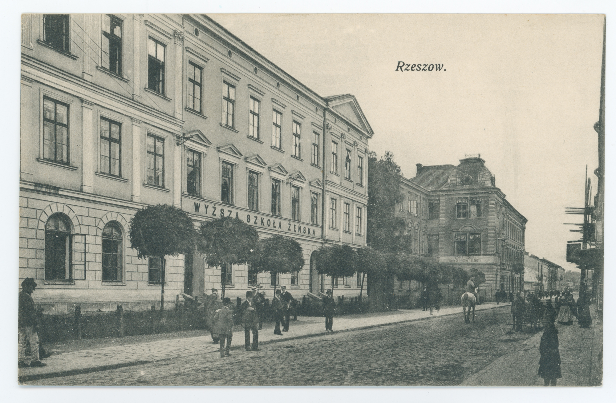 Rzeszów (pocztówka przedstawia ulicę Grunwaldzką)