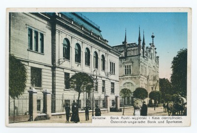 Rzeszów. Bank Austr.- wegierski i Kasa oszczędności. Osterreich-ungarische Bank und Sparkasse