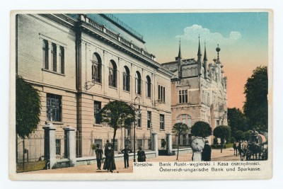 Rzeszów. Bank Austr.- węgierski i Kasa oszczędności. Osterreich-ungarische Bank und Sparkasse