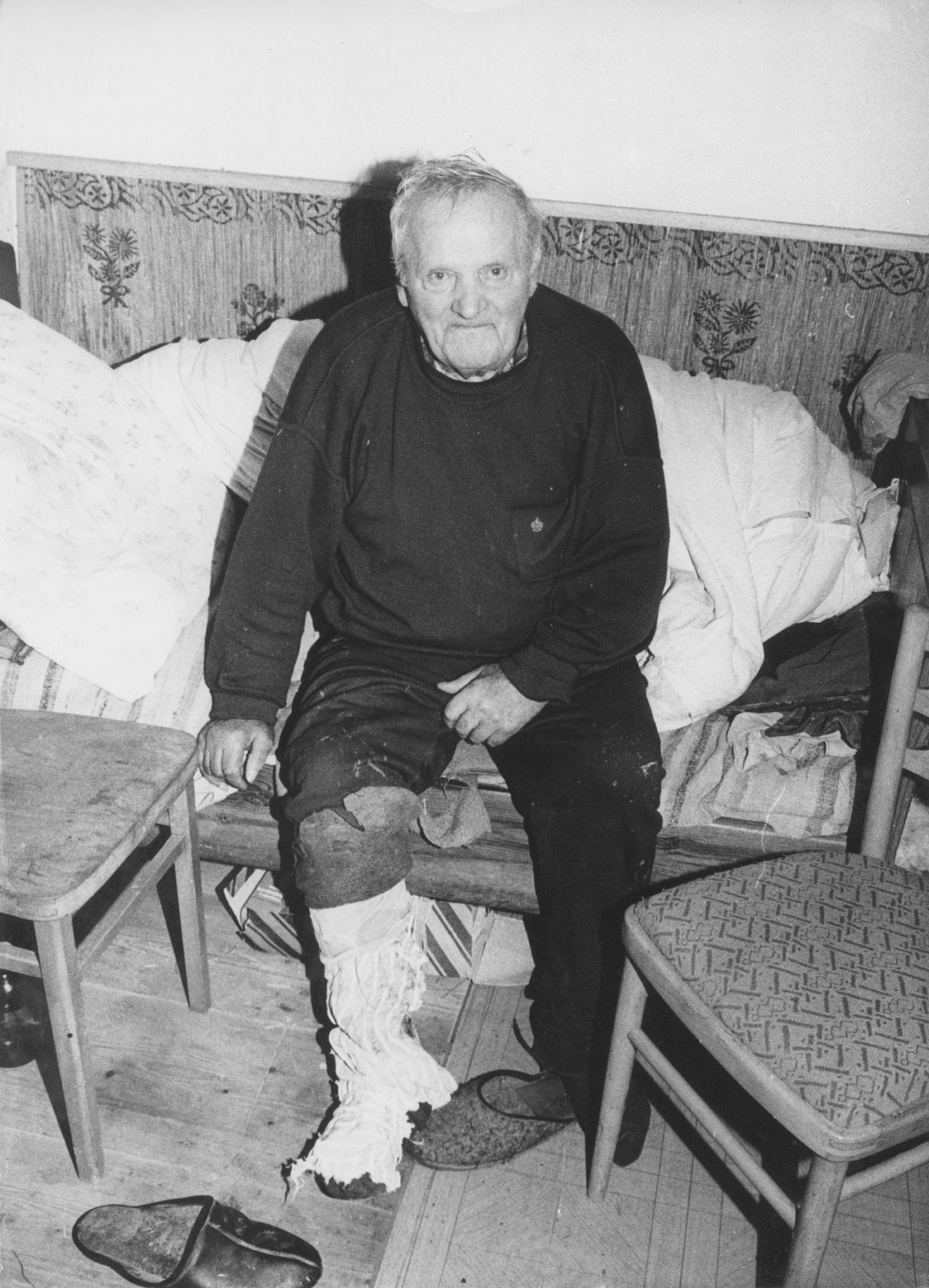 Portret starszego mężczyzny w wiejskiej chacie - Władysław Cebula ? / Kozicki dziadek / "Gorycz życia"