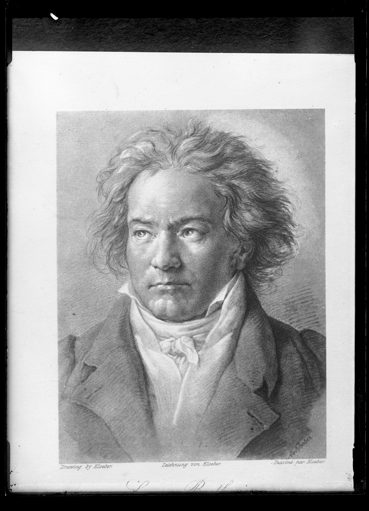 Portret Ludwiga van Beethovena autorstwa Augusta von Kloebera - reprodukcja